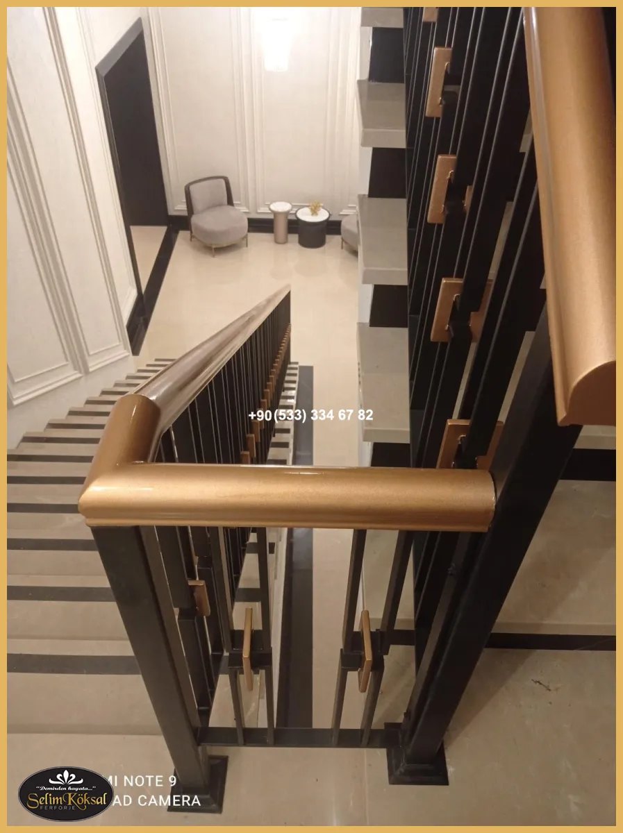 Merdiven korkuluk-merdiven korkuluk modelleri-Ferforje merdiven korkuluk- modern merdiven 