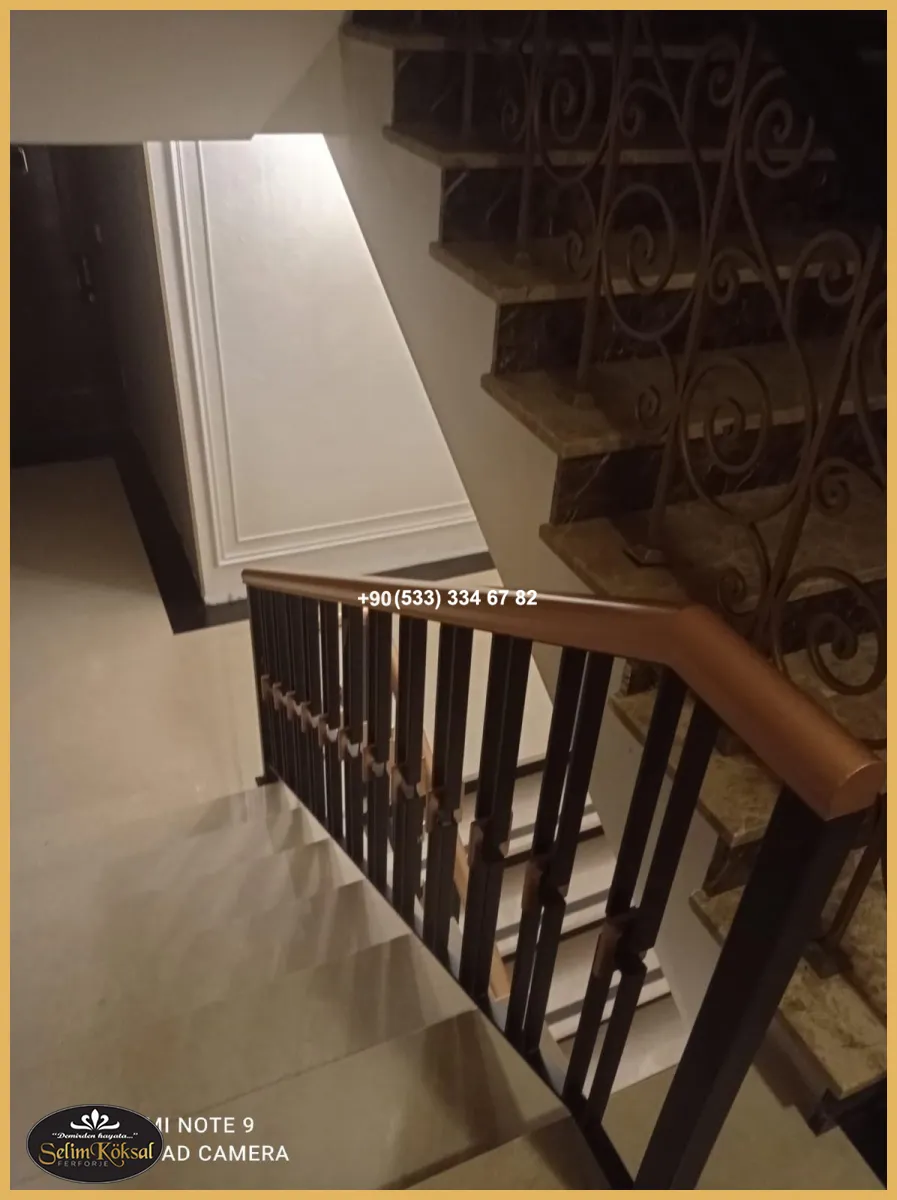 Merdiven korkuluk-merdiven korkuluk modelleri-Ferforje merdiven korkuluk- modern merdiven 