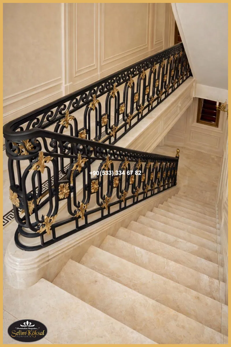Merdiven korkuluk-merdiven korkuluk modelleri-Ferforje merdiven korkuluk- modern merdiven 